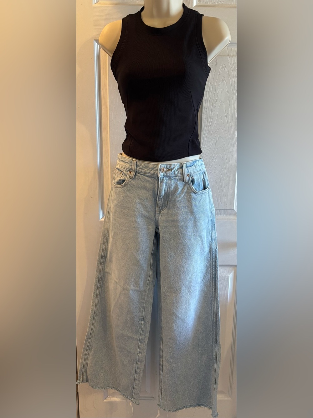 PacSun Casey low rise baggy Light Wash Women's Wide-Leg Jeans - Light Blue